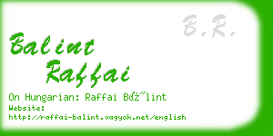 balint raffai business card